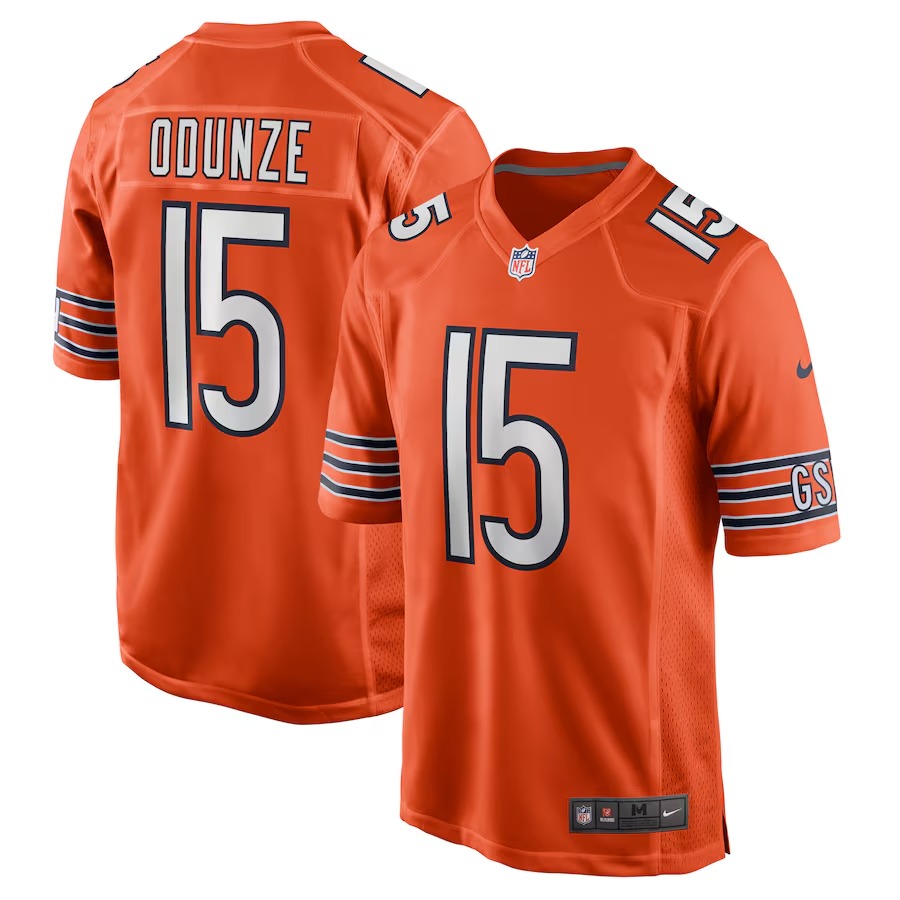 Men's Chicago Bears Rome Odunze Nike  Orange Alternate Game Jersey - ujerseystore