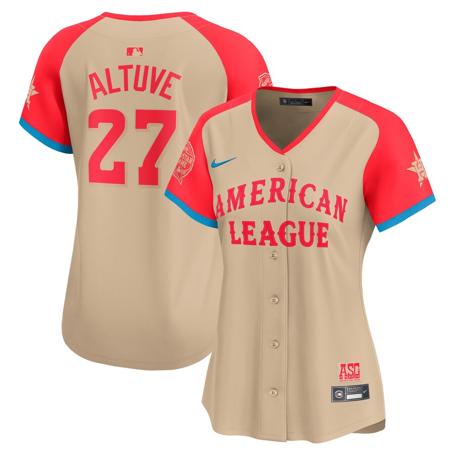 Women's American League Jose Altuve Nike Cream 2024 MLB All-Star Game Limited Player Jersey - ujerseystore