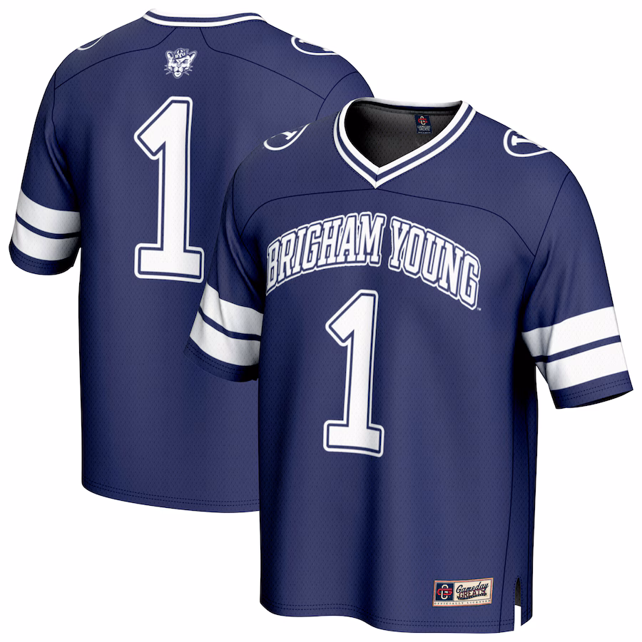 Unisex GameDay Greats #1 Navy BYU Cougars Collegiate Football Fashion Jersey - ujerseystore