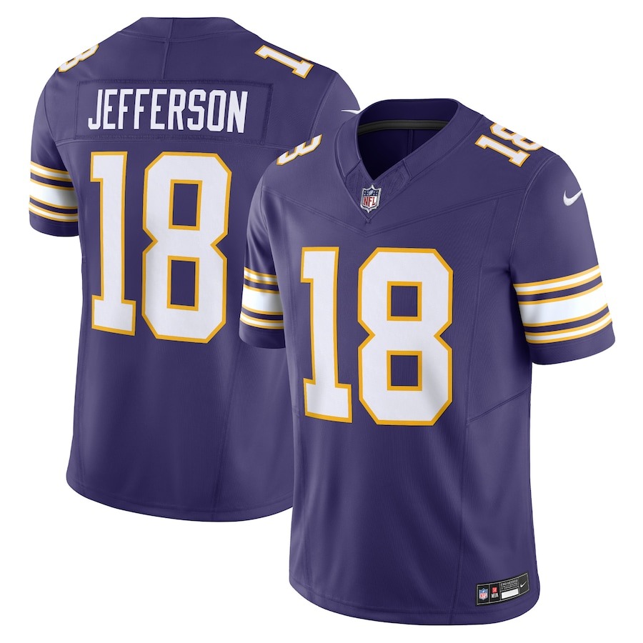 Men's Minnesota Vikings Justin Jefferson Nike Purple Vapor F.U.S.E. Limited Jersey - ujerseystore