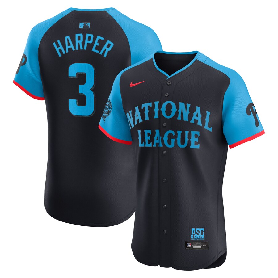 Men's National League Bryce Harper Nike Navy 2024 MLB All-Star Game Elite Player Jersey - ujerseystore
