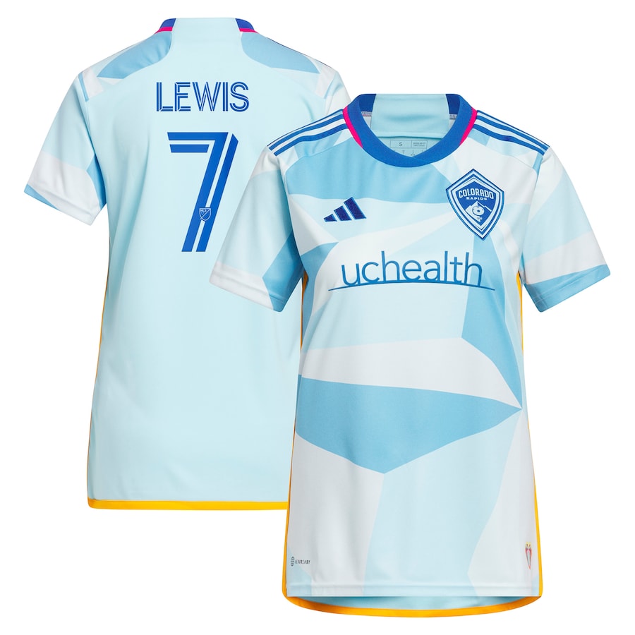 Women's Colorado Rapids Jonathan Lewis adidas Light Blue 2023 New Day Kit Replica Jersey - ujerseystore
