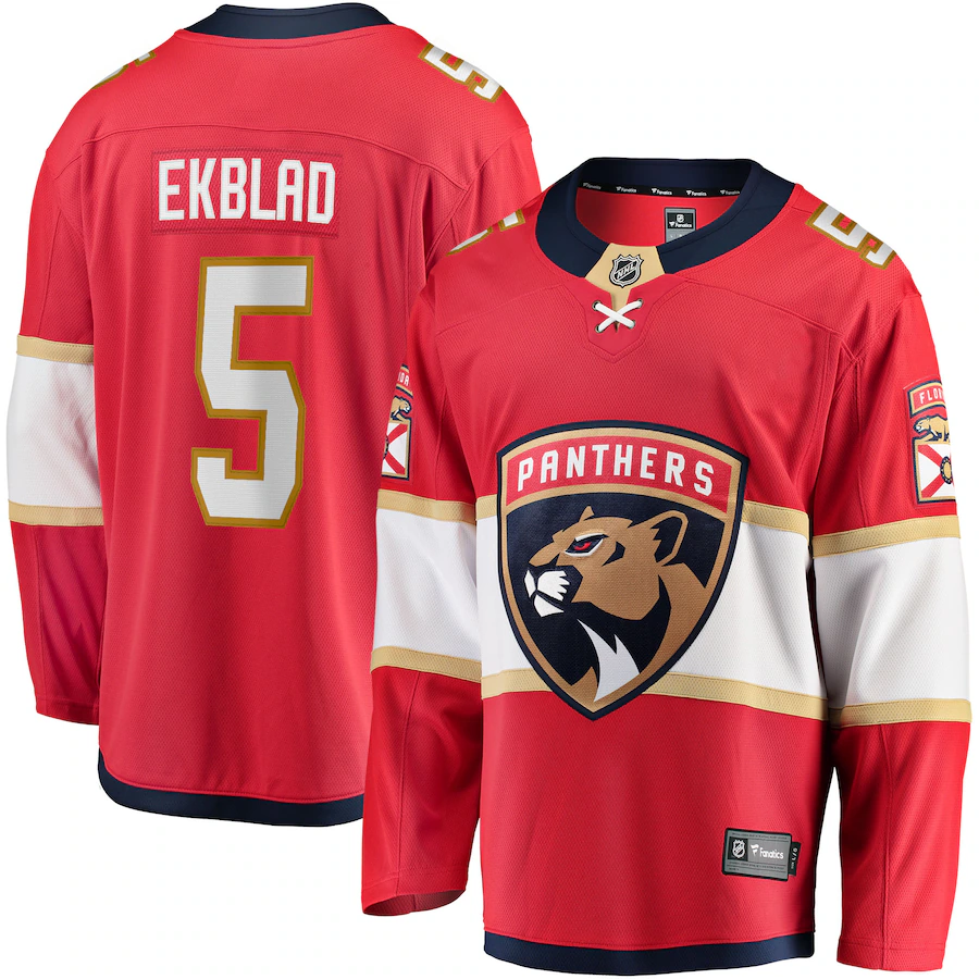 Men's Florida Panthers Aaron Ekblad Fanatics Red Home Team Breakaway Player Jersey - ujerseystore