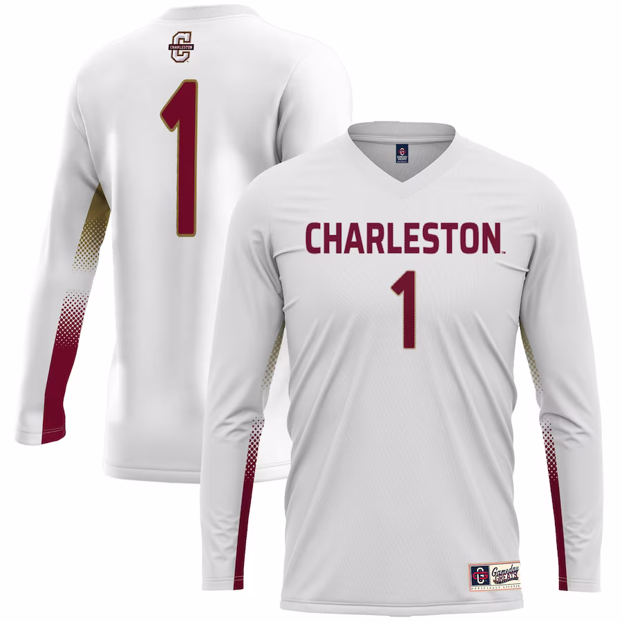 #1 Charleston Cougars GameDay Greats Unisex Lightweight Volleyball Jersey - White - ujerseystore
