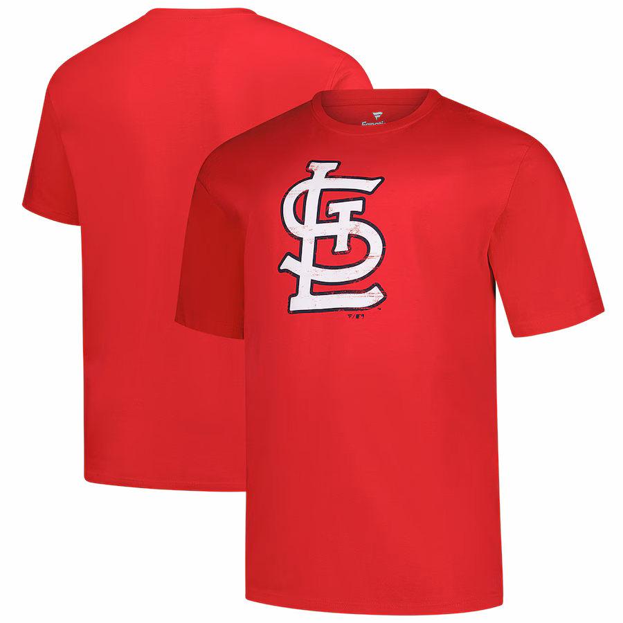 Men's St. Louis Cardinals Profile Red Big & Tall Weathered Logo T-Shirt - ujerseystore