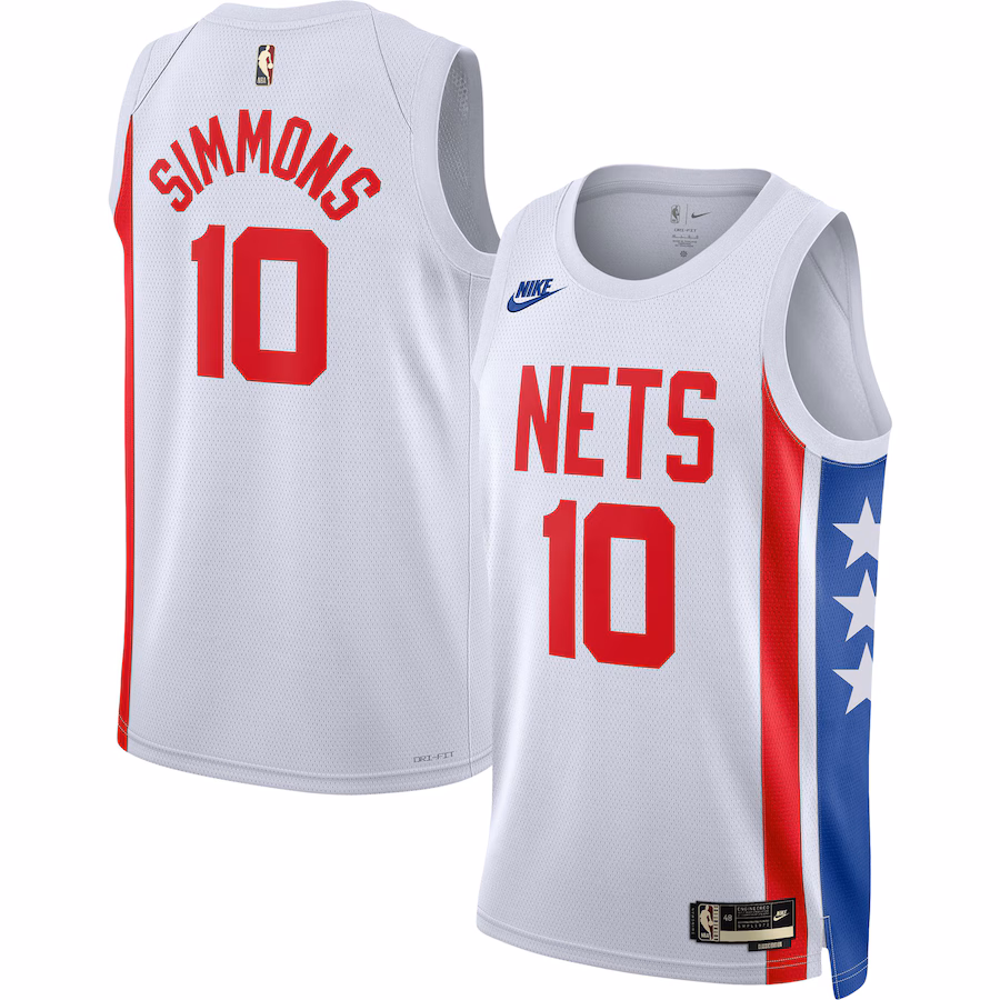 Men's Brooklyn Nets Ben Simmons Nike White Swingman Jersey - Classic Edition - ujerseystore