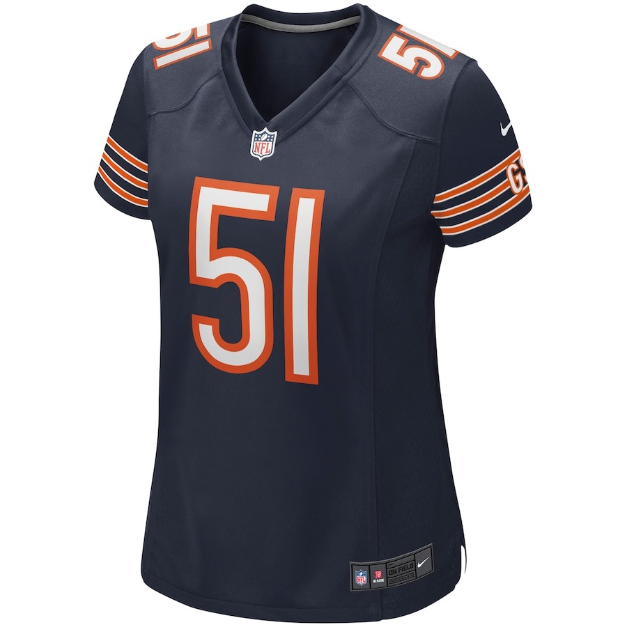 Women's Chicago Bears Dick Butkus Nike Navy Game Retired Player Jersey - ujerseystore