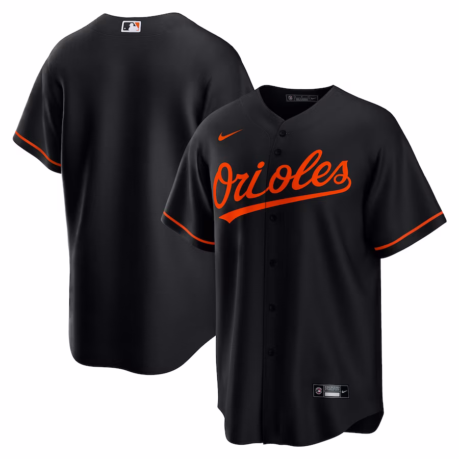 Men's Baltimore Orioles Nike Black Alternate Replica Team Jersey - ujerseystore