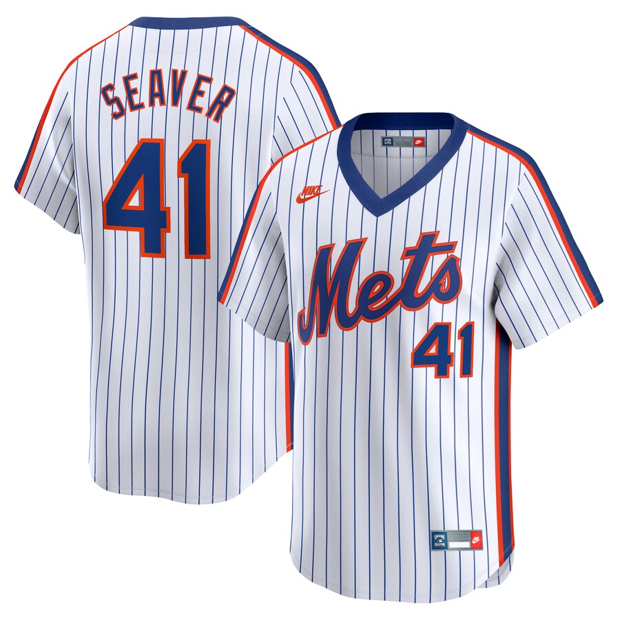 Men's New York Mets Tom Seaver Nike White Throwback Cooperstown Limited Jersey - ujerseystore