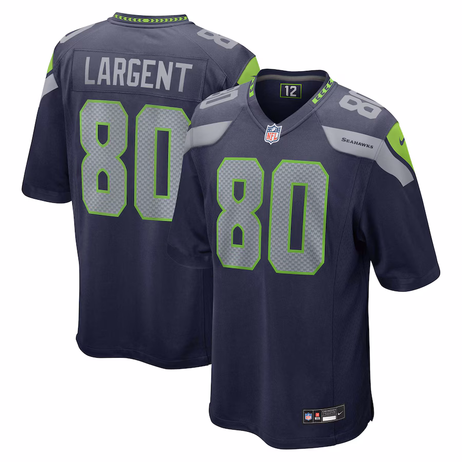 Men's Seattle Seahawks Steve Largent Nike College Navy Retired Player Game Jersey - ujerseystore