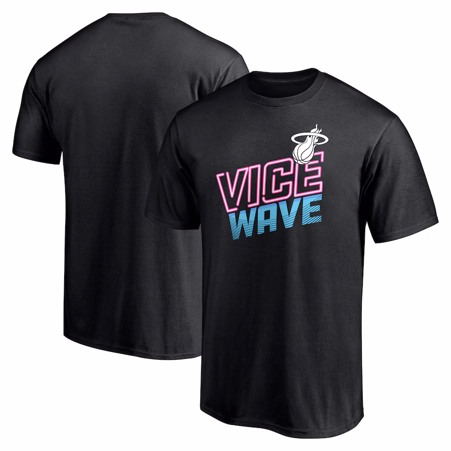 Men's Miami Heat Black Push Ahead T-Shirt - ujerseystore