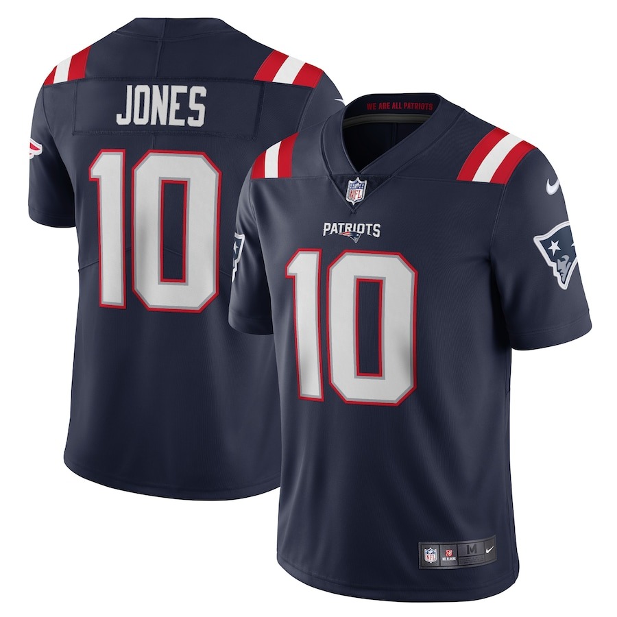 Men's New England Patriots Mac Jones Nike Navy Vapor Limited Jersey - ujerseystore