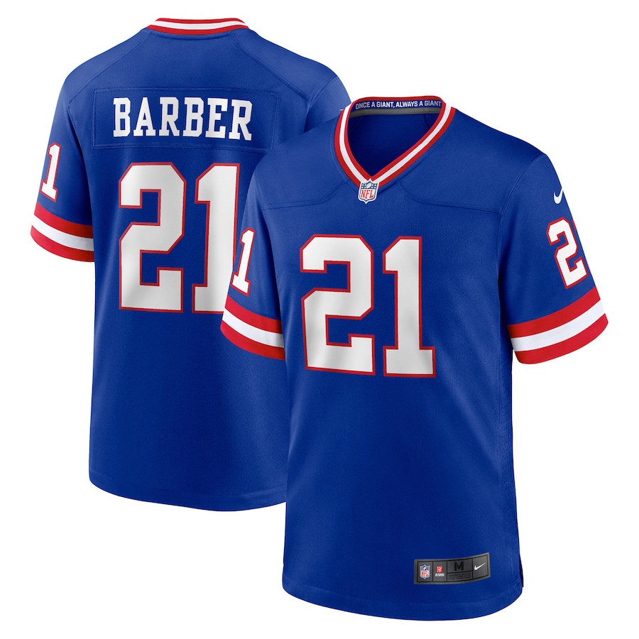Men's New York Giants Tiki Barber Nike Royal Classic Retired Player Game Jersey - ujerseystore