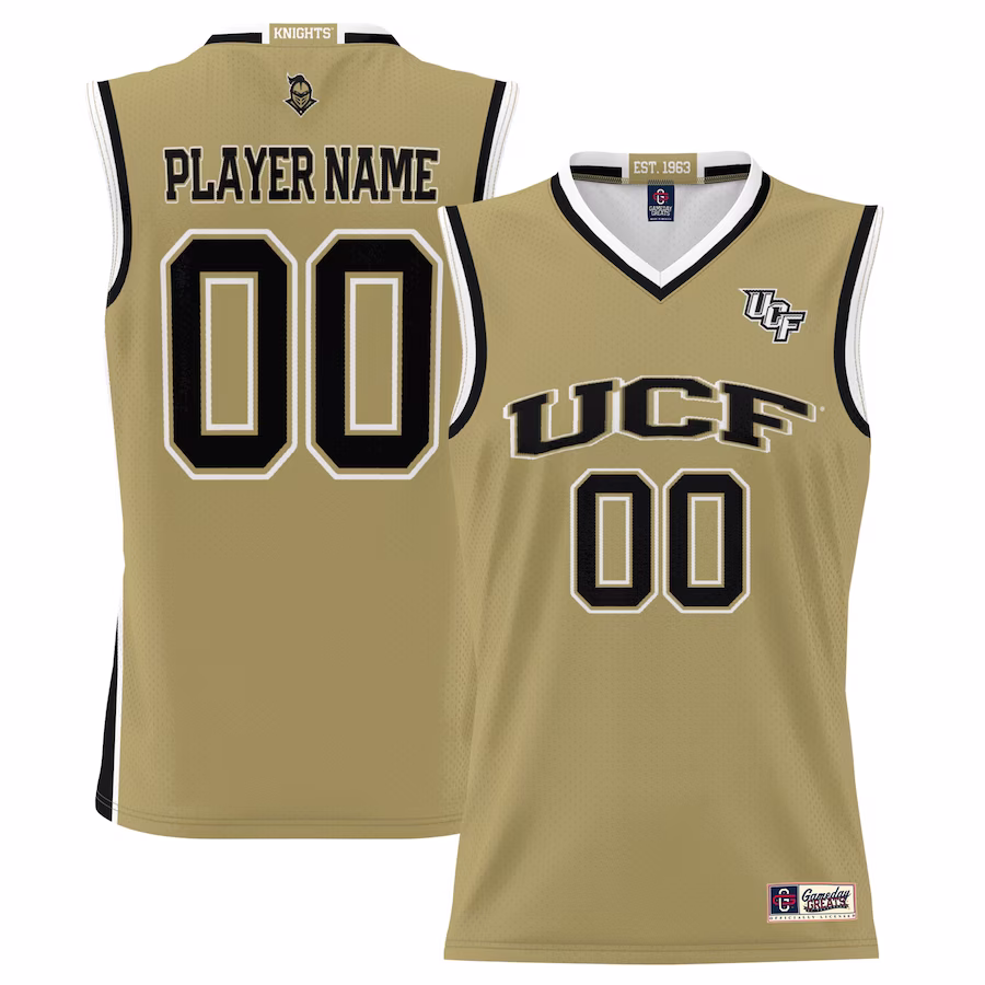 UCF Knights GameDay Greats Youth NIL Pick-A-Player Lightweight Basketball Jersey - Gold - ujerseystore