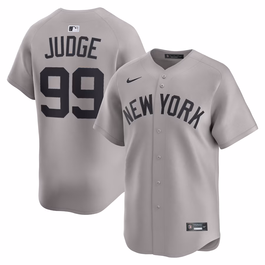 Men's New York Yankees Aaron Judge Nike Gray Road Limited Player Jersey - ujerseystore