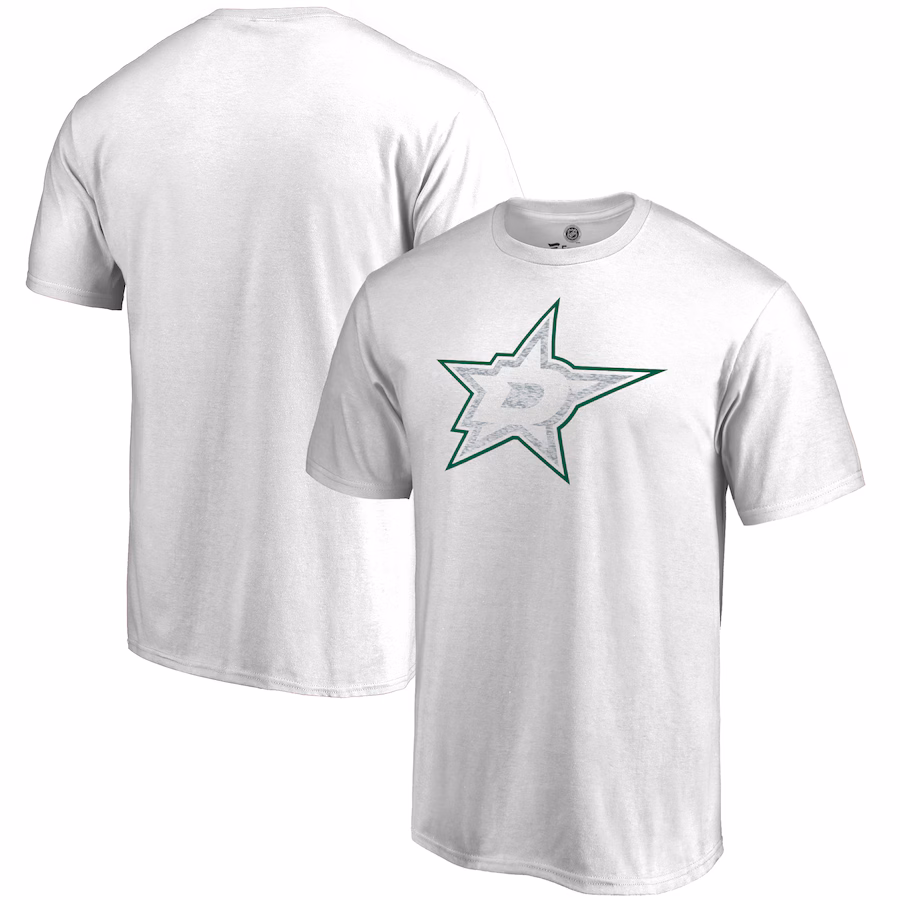 Men's Dallas Stars White WhiteOut T-Shirt - ujerseystore