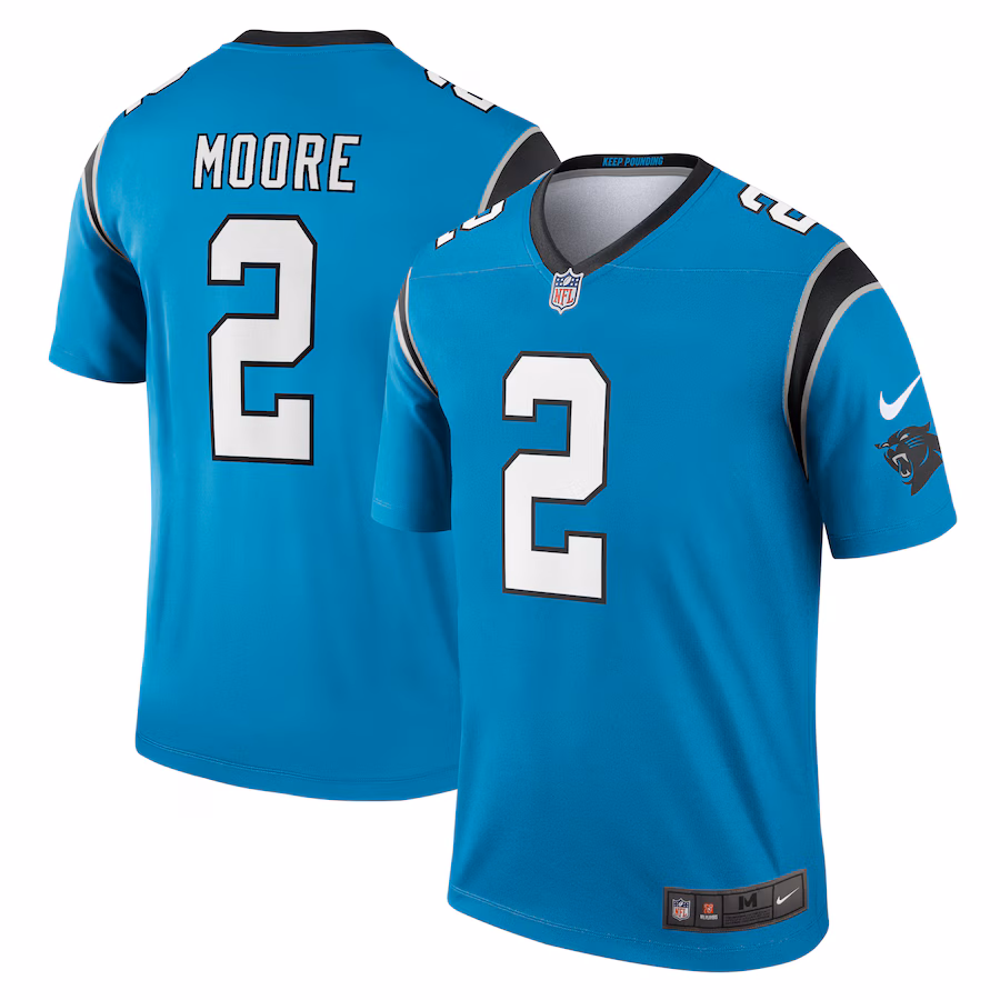 Men's Carolina Panthers D.J. Moore Nike Blue Legend Jersey - ujerseystore
