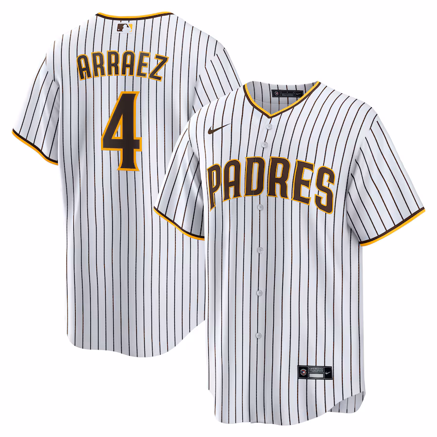 Men's San Diego Padres Luis Arraez Nike White Home Replica Jersey - ujerseystore