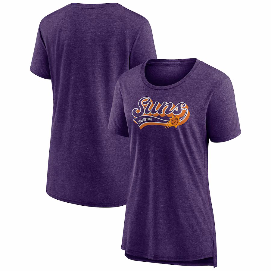 Women's Phoenix Suns Fanatics Heather Purple League Leader Tri-Blend T-Shirt - ujerseystore