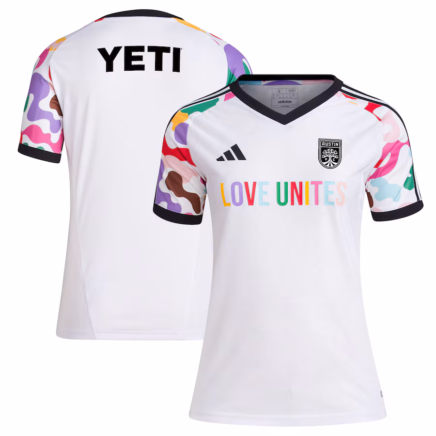 Women's Austin FC adidas White 2023 Pride Pre-Match Top - ujerseystore