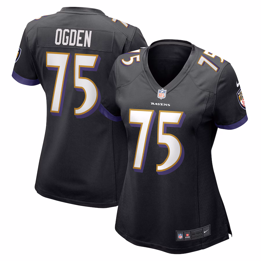 Women's Baltimore Ravens Jonathan Ogden Nike Black Retired Player Jersey - ujerseystore