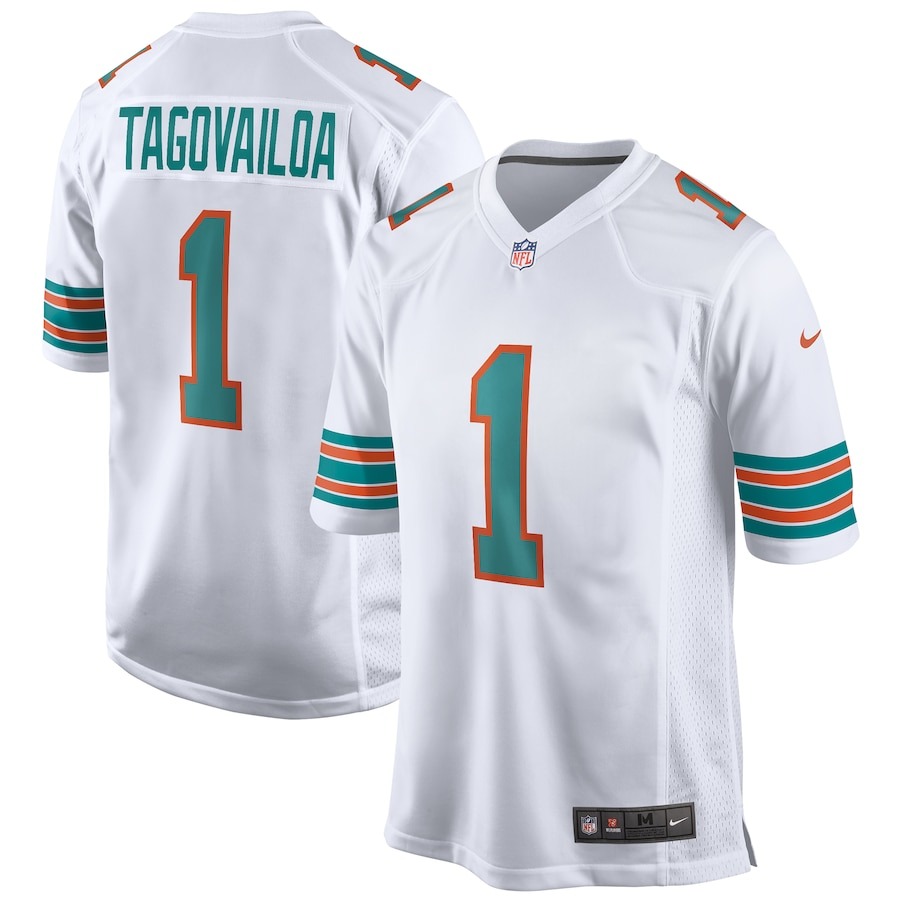 Men's Miami Dolphins Tua Tagovailoa Nike White 2nd Alternate Game Jersey - ujerseystore