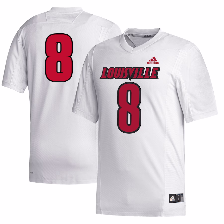 #8 Louisville Cardinals adidas Alumni Replica Jersey - White - ujerseystore