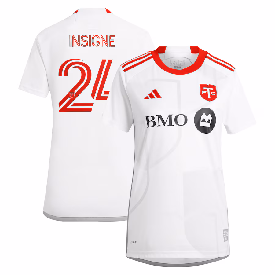 Women's Toronto FC Lorenzo Insigne adidas White 2024 GTA Kit Replica Player Jersey - ujerseystore