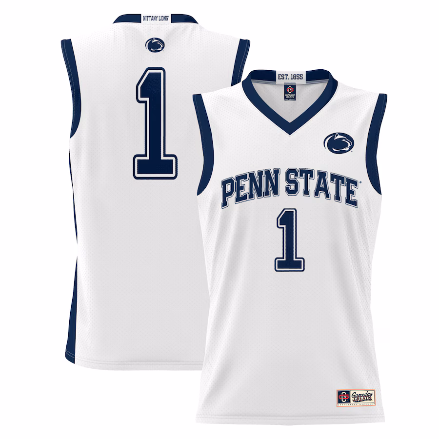 #1  Penn State Nittany Lions GameDay Greats  Lightweight Basketball Jersey - White - ujerseystore