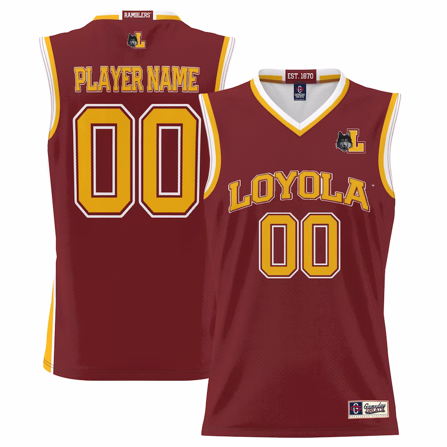 Loyola Chicago Ramblers GameDay Greats Men's NIL Pick-A-Player Lightweight Basketball Jersey - Maroon - ujerseystore