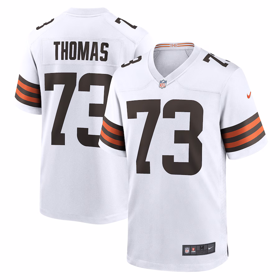 Men's Cleveland Browns Joe Thomas Nike White Retired Game Player Jersey - ujerseystore