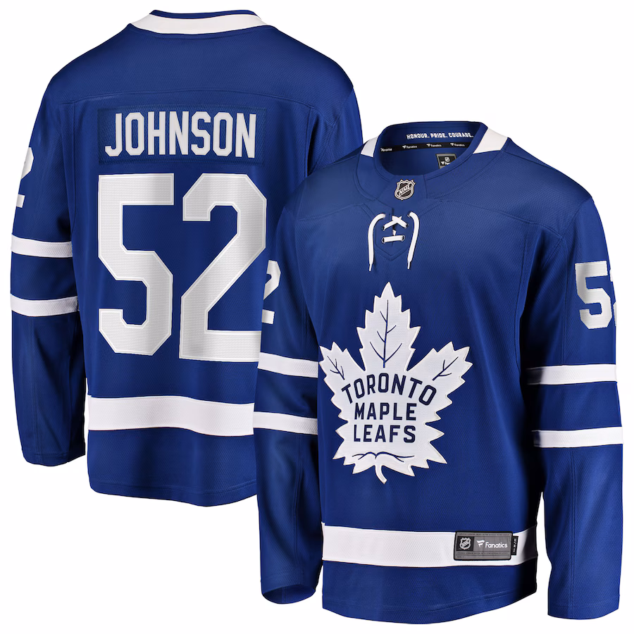 Men's Toronto Maple Leafs Reese Johnson Fanatics Blue Home Breakaway Jersey - ujerseystore