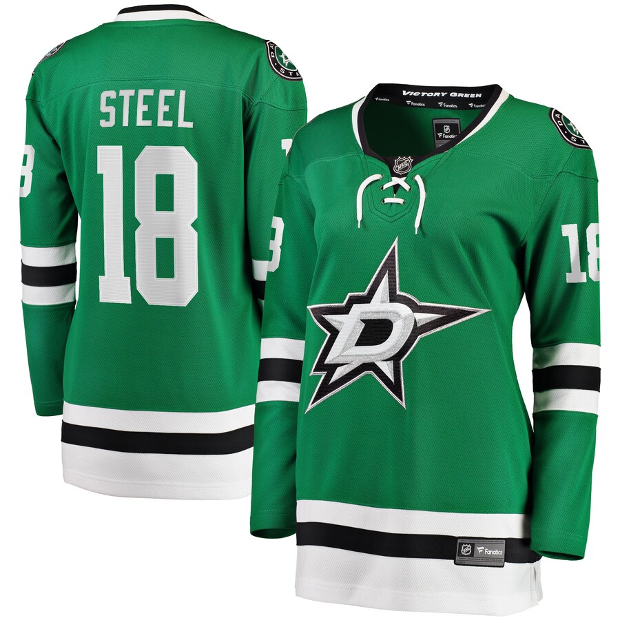Women's Dallas Stars Sam Steel Fanatics Branded Kelly Green Home Breakaway Player Jersey - ujerseystore
