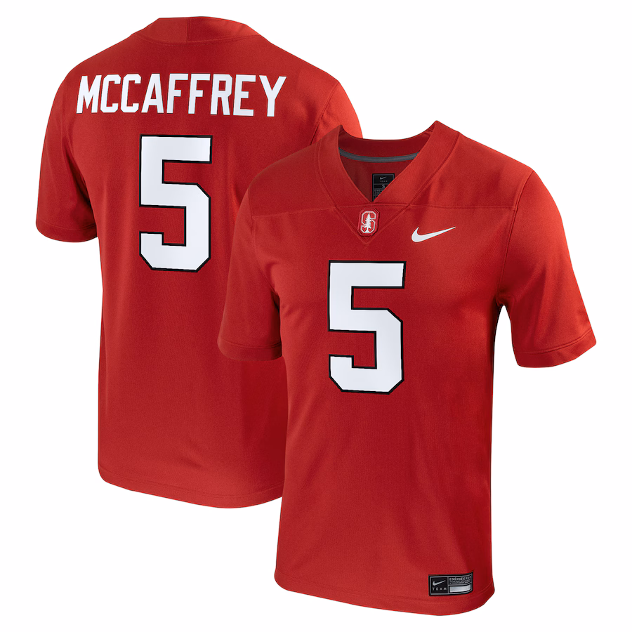 Men's Nike Christian McCaffrey Cardinal Stanford Cardinal Player Game Jersey - ujerseystore