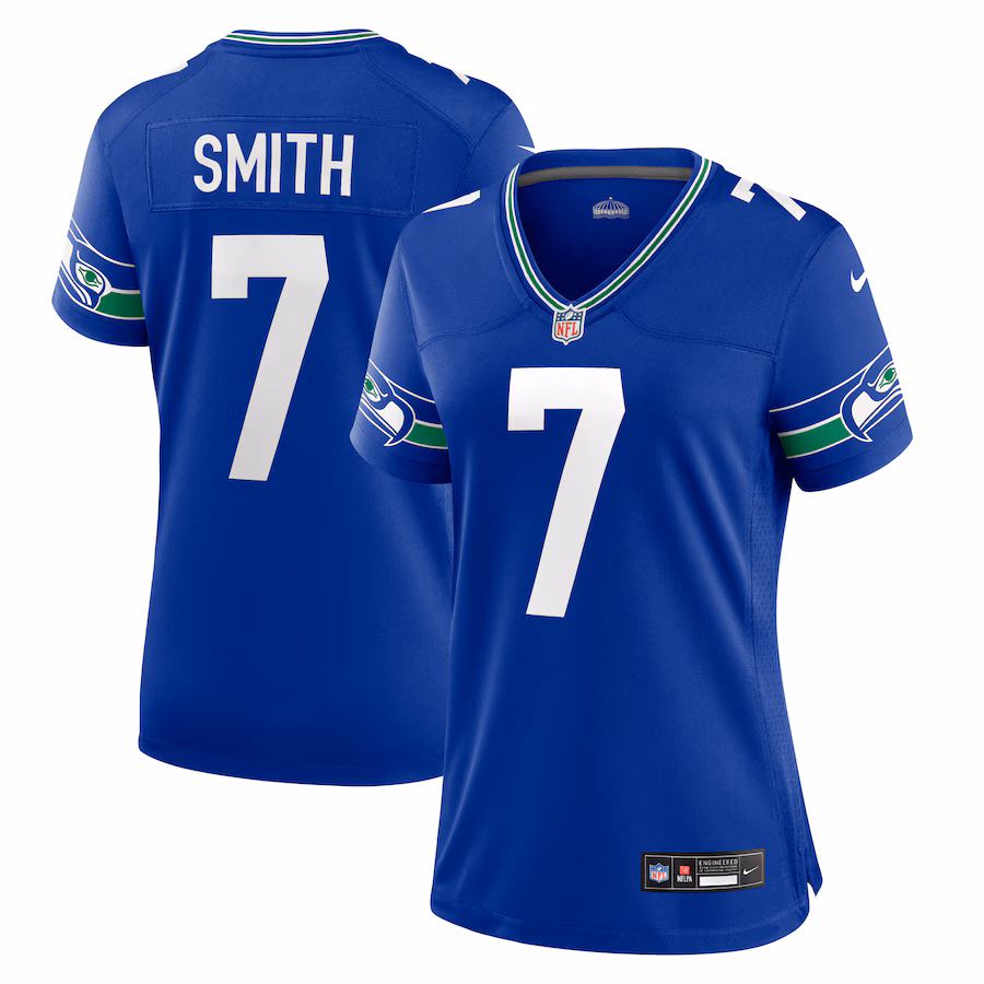 Women's Seattle Seahawks Geno Smith Nike Royal Player Jersey - ujerseystore