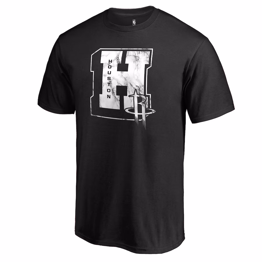 Men's Houston Rockets Black Letterman T-Shirt - ujerseystore