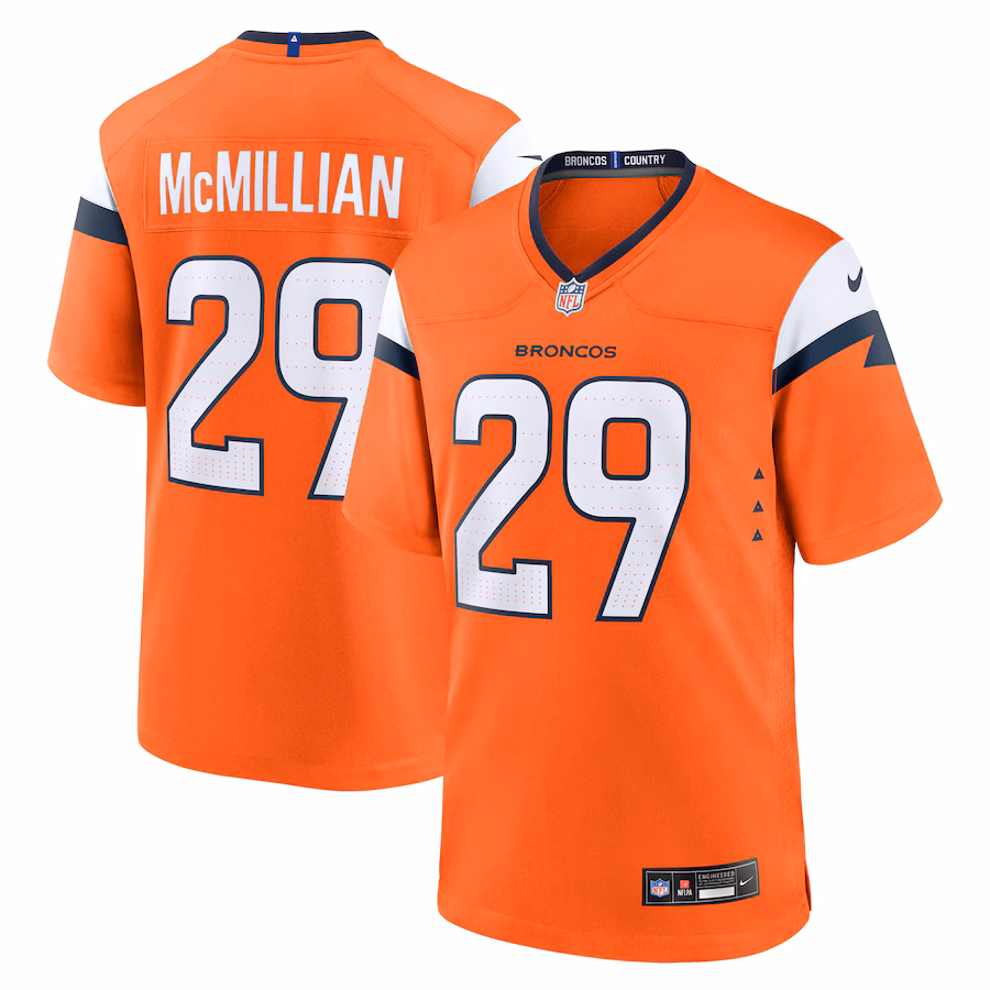 Men's Denver Broncos Ja'Quan McMillian Nike Orange Team Game Jersey - ujerseystore
