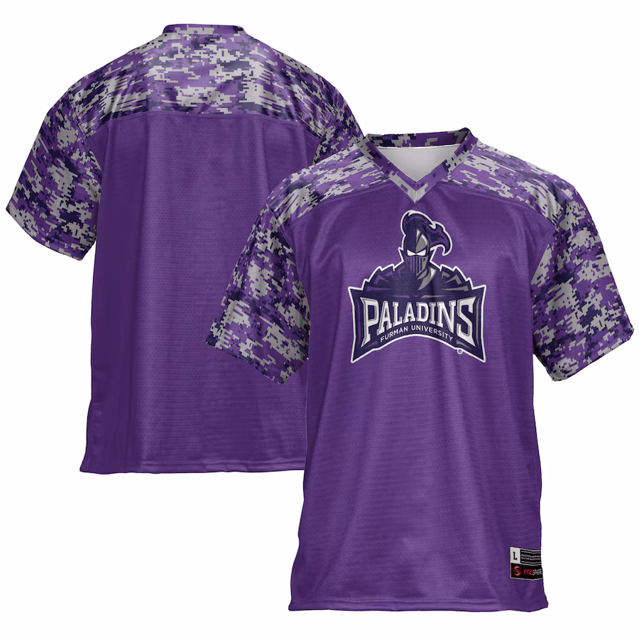 Men's GameDay Greats Purple Furman Paladins Football Jersey - ujerseystore