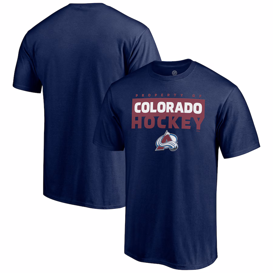 Men's Colorado Avalanche Navy Gain Ground T-Shirt - ujerseystore
