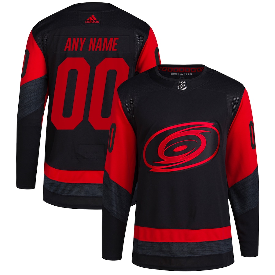 Men's Carolina Hurricanes adidas Black 2023 NHL Stadium Series Primegreen Authentic Custom Jersey - ujerseystore