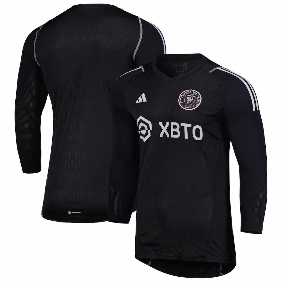 Men's Inter Miami CF adidas Black 2023 Goalkeeper Long Sleeve Replica Jersey - ujerseystore