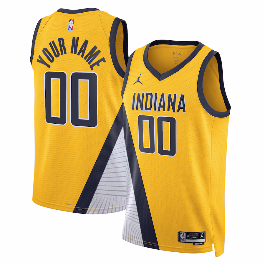 Unisex Indiana Pacers Jordan Brand Yellow 2022/23 Swingman Custom Jersey - Statement Edition - ujerseystore