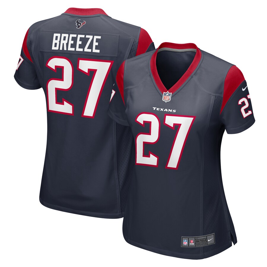 Women's Houston Texans Brady Breeze Nike  Navy Team Game Jersey - ujerseystore