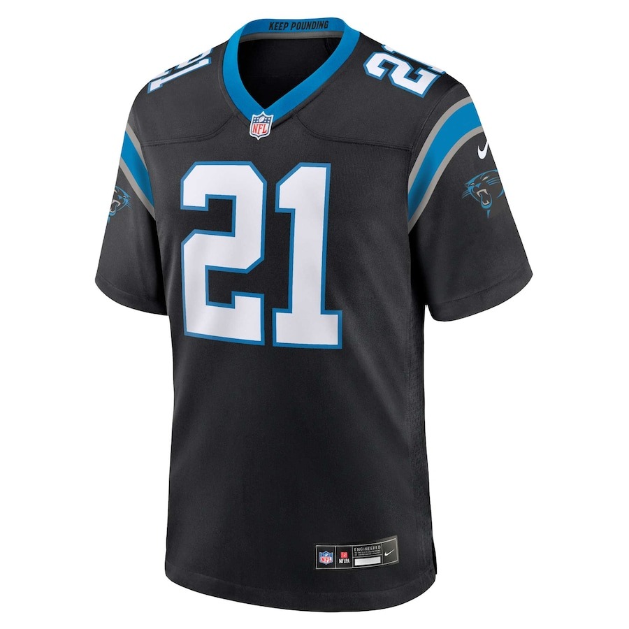 Men's Carolina Panthers Jeremy Chinn Nike Black Game Jersey - ujerseystore