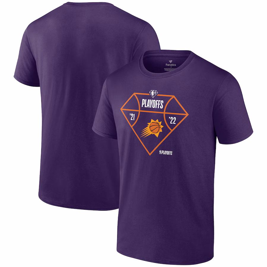 Men's Phoenix Suns Fanatics Purple 2022 NBA Playoffs Diamond Tip Off T-Shirt - ujerseystore