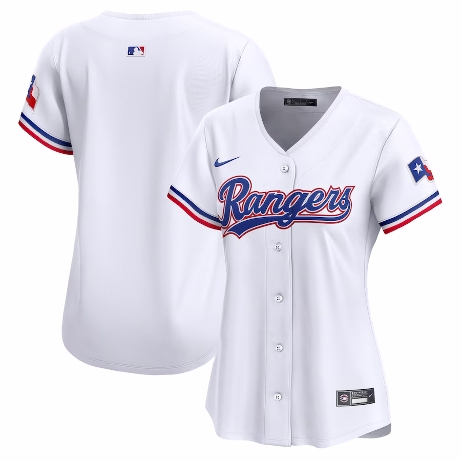 Women's Texas Rangers Nike White Home Limited Jersey - ujerseystore