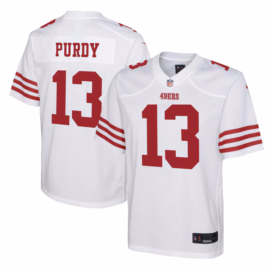 Youth San Francisco 49ers Brock Purdy Nike White Player Game Jersey - ujerseystore