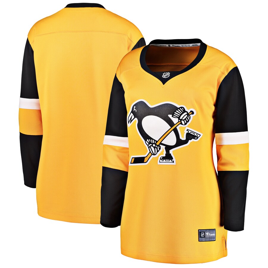 Women's Pittsburgh Penguins Fanatics Branded Gold Alternate Breakaway Jersey - ujerseystore