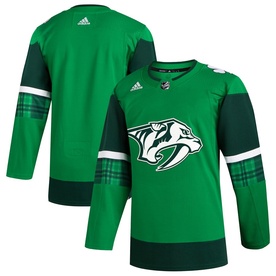 Men's Nashville Predators  adidas Kelly Green 2023 St. Patrick's Day Primegreen Authentic Jersey - ujerseystore