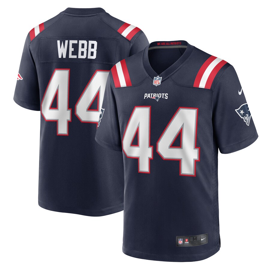 Men's New England Patriots Raleigh Webb Nike Navy Home Game Player Jersey - ujerseystore